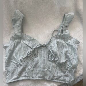 Le Lis Sky Blue Textured Top